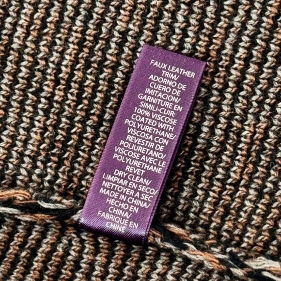 NWT RACHEL ROY Leopard Print Cardigan Jacket Sz.M Tan Black Wool Blend Mob Wife - Picture 10 of 11